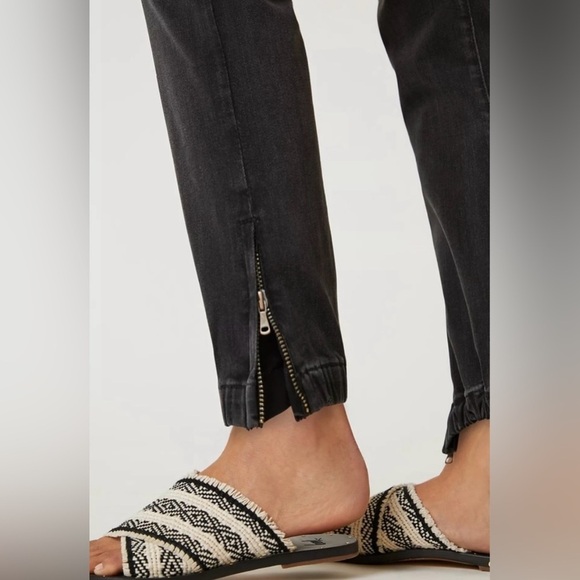 Paige Mayslie Jogger Pants Faded Mist Washed Black 32 - Picture 3 of 14